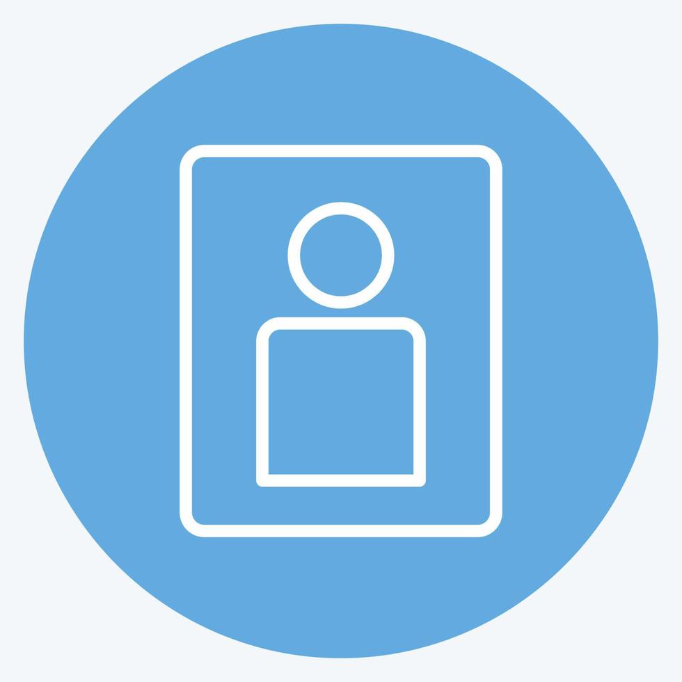 Icon Portrait. suitable for Photo Editing symbol. blue eyes style. simple design editable. design template vector. simple symbol illustration vector