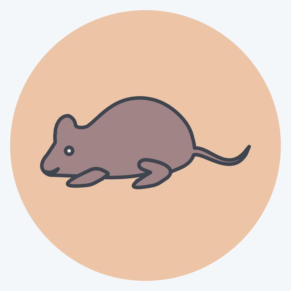 ratón icono. adecuado para el símbolo animal. estilo compañero de color. diseño simple editable. vector de plantilla de diseño. ilustración de símbolo simple