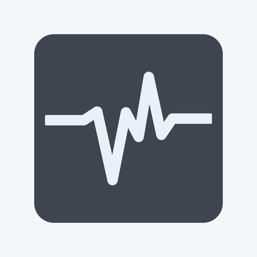 Icon Earthquake Reading. suitable for disasters symbol. glyph style. simple design editable. design template vector. simple symbol illustration vector