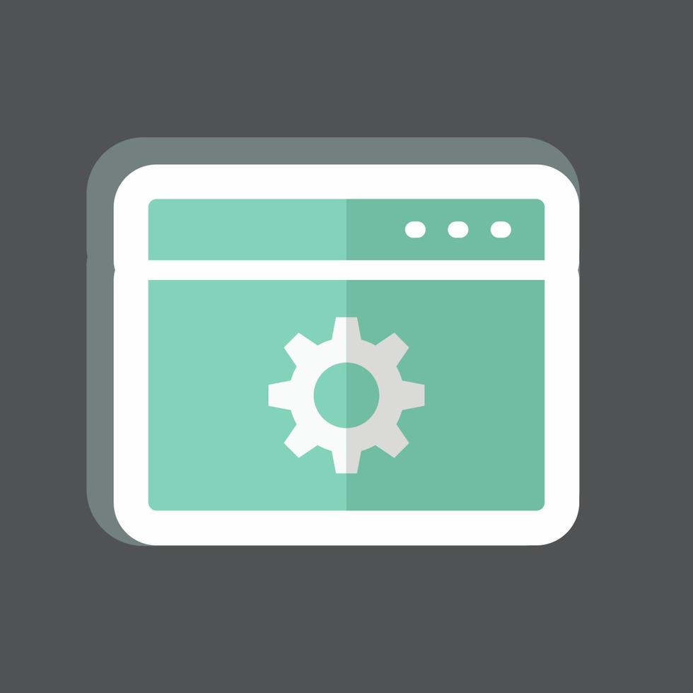 Sticker Web Optimization. suitable for IT Services symbol. simple design editable. design template vector. simple symbol illustration vector