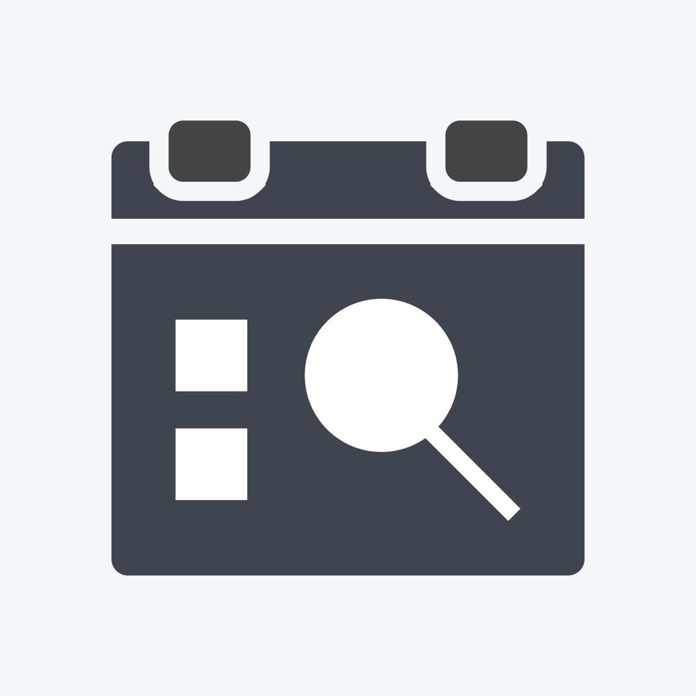 Icon Find Event. suitable for User Interface symbol. glyph style. simple design editable. design template vector. simple symbol illustration vector