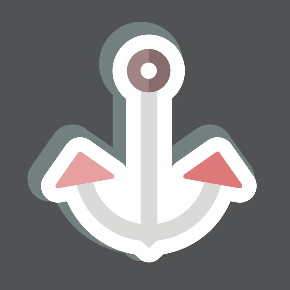adhesivo ancla 1. adecuado para el símbolo del mar. diseño simple editable. vector de plantilla de diseño. ilustración de símbolo simple