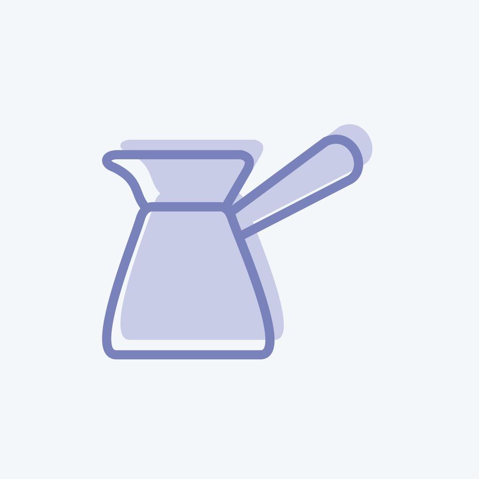Icon Turkish Coffee Pot. suitable for Drink symbol. two tone style. simple design editable. design template vector. simple symbol illustration vector