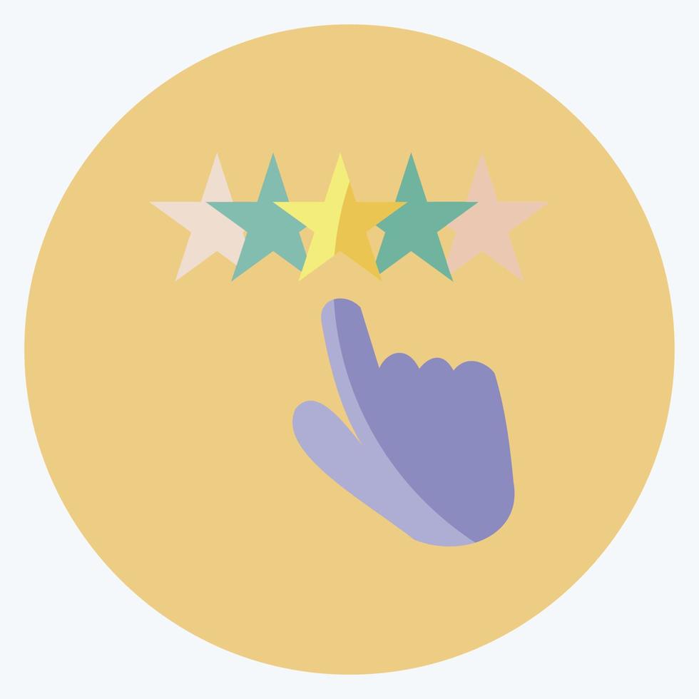 Icon Rating. suitable for Feedback symbol. Flat Style. simple design editable. design template vector. simple symbol illustration vector