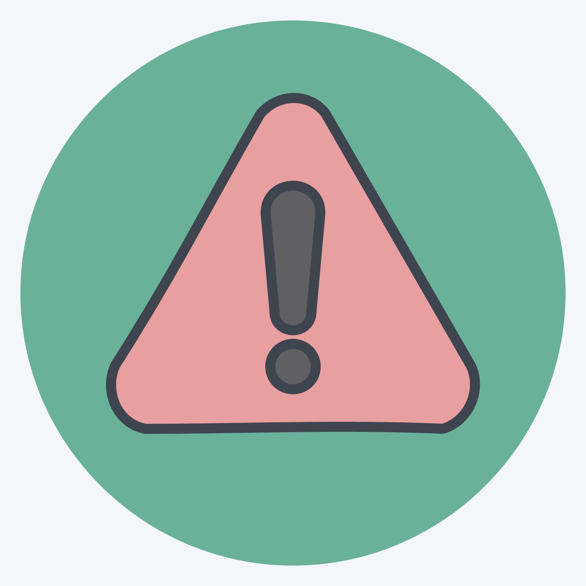 Icon Warning Sign. suitable for Programming symbol. color mate style ...