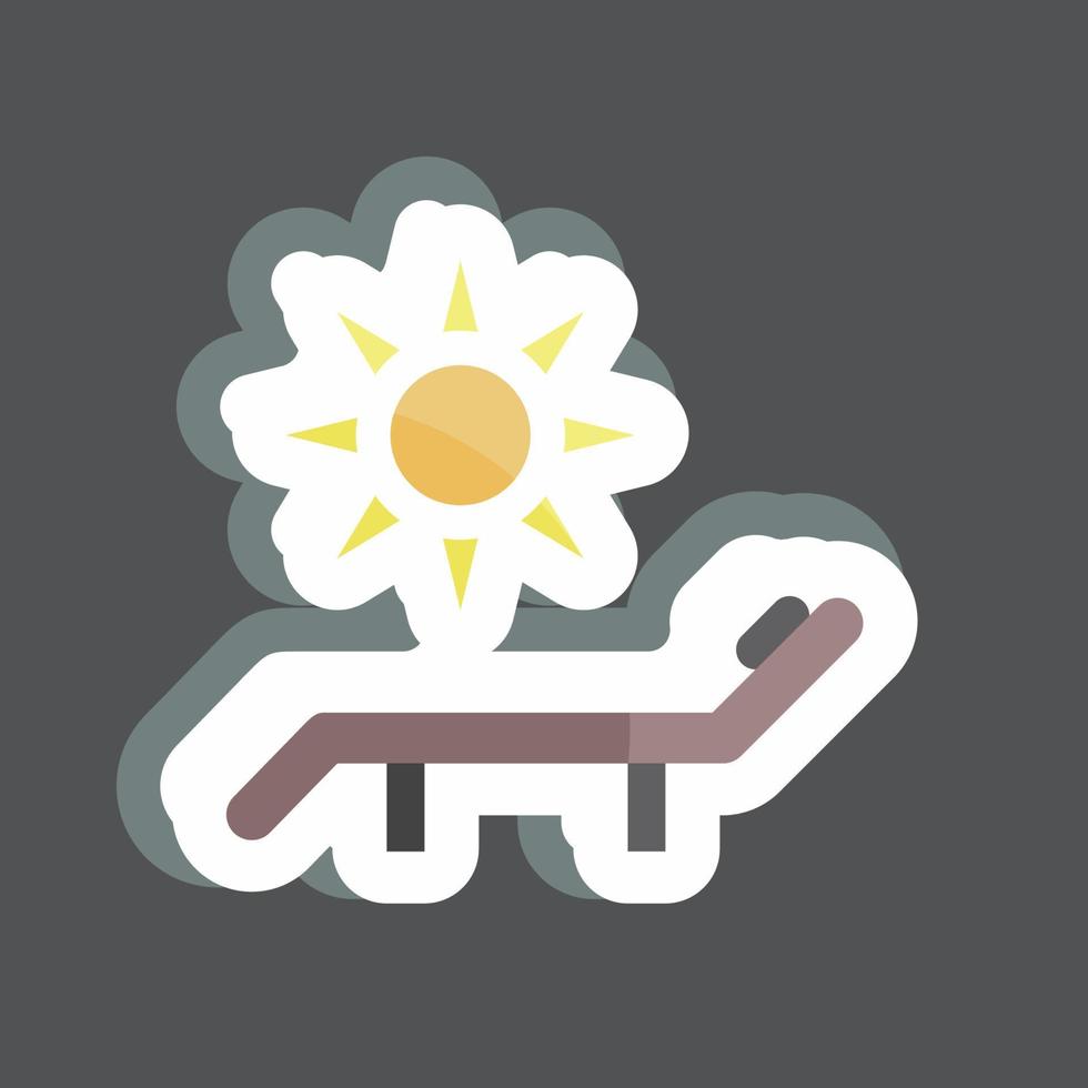 Sticker Sun Bathing. suitable for Spa symbol. simple design editable. design template vector. simple symbol illustration vector