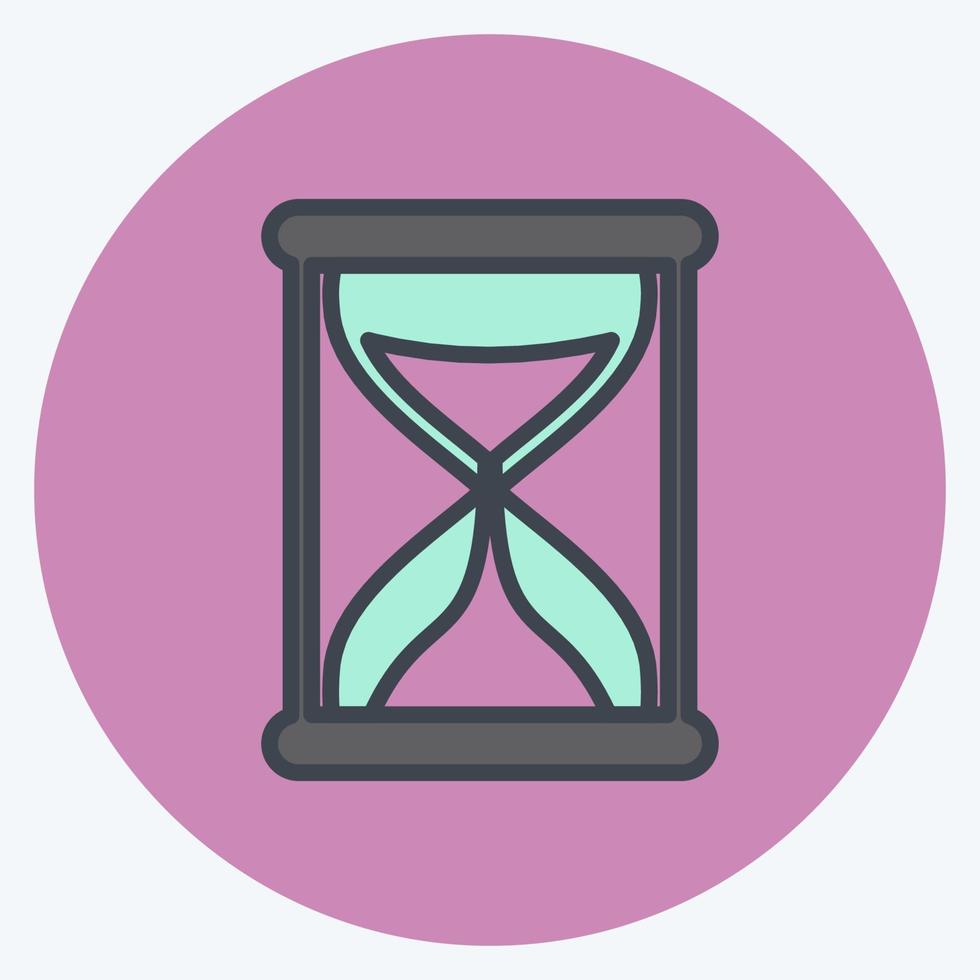 Icon Hourglass. suitable for web interface symbol. color mate style. simple design editable. design template vector. simple symbol illustration vector