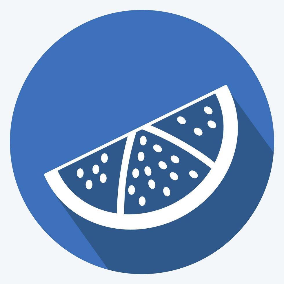 Icon Line. suitable for Fruits and Vegetables symbol. long shadow style. simple design editable. design template vector. simple symbol illustration vector