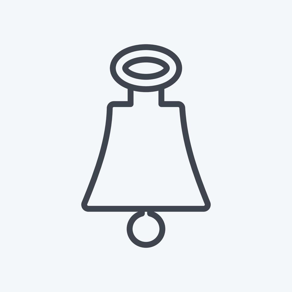 Icon Bell. suitable for Sea symbol. line style. simple design editable. design template vector. simple symbol illustration vector