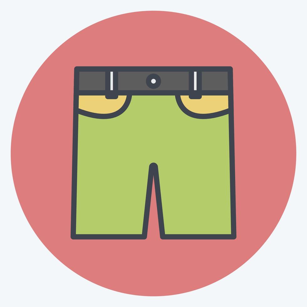 Icon Shorts. suitable for men accessories symbol. color mate style. simple design editable. design template vector. simple symbol illustration vector