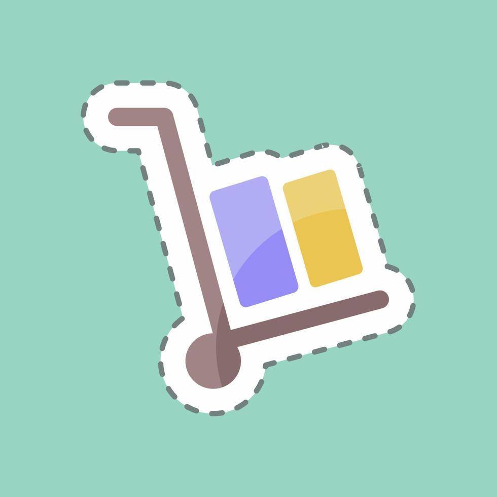 Sticker line cut Logistics. suitable for Education symbol. simple design editable. design template vector. simple symbol illustration vector