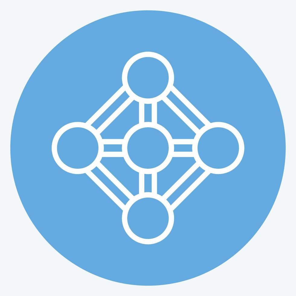 Icon Deep Learning. suitable for data analytics symbol. blue eyes style. simple design editable. design template vector. simple symbol illustration vector