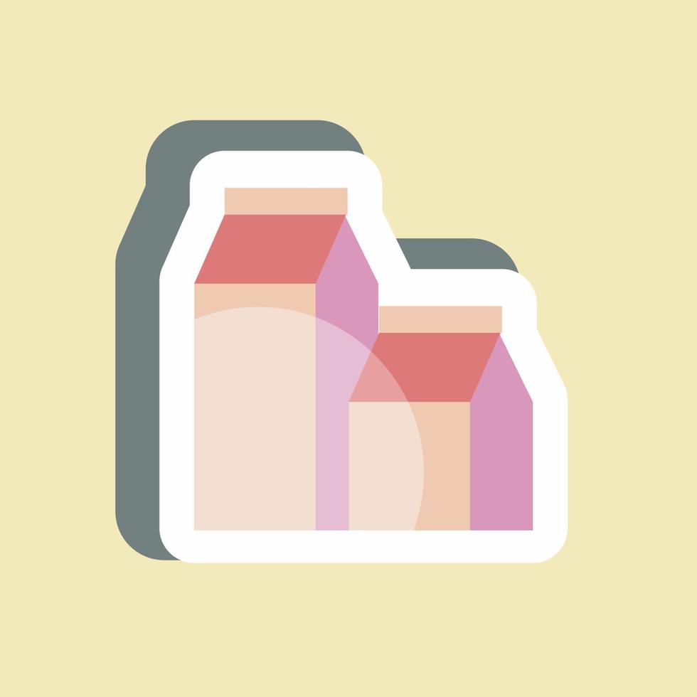 Sticker Milk Product. suitable for Drink symbol. simple design editable. design template vector. simple symbol illustration vector