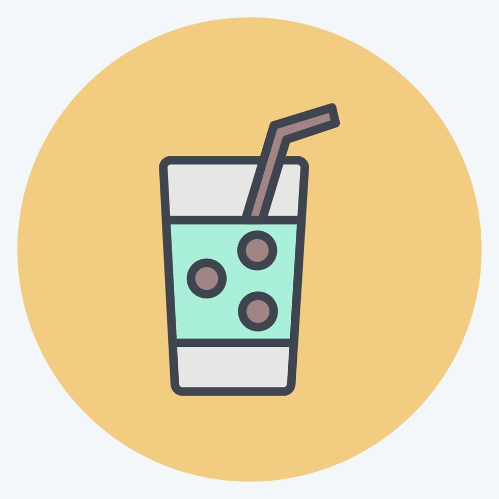 Icon Fizzy Water. suitable for Drink symbol. color mate style. simple design editable. design template vector. simple symbol illustration vector