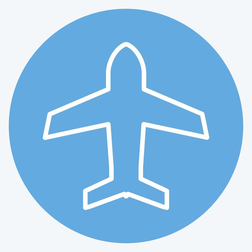 Icon Airplane mode. suitable for Mobile Apps symbol. blue eyes style. simple design editable. design template vector. simple symbol illustration vector