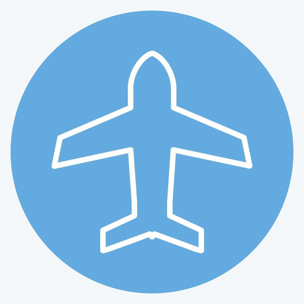 Icon Airplane mode. suitable for Mobile Apps symbol. blue eyes style. simple design editable. design template vector. simple symbol illustration vector