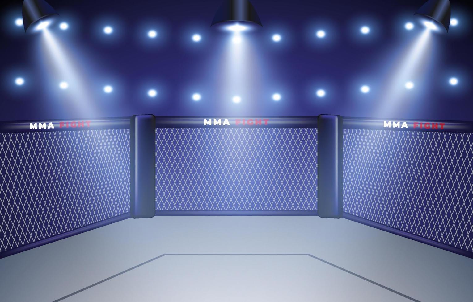 fighting Arena Stage with Spotlight Style vector
