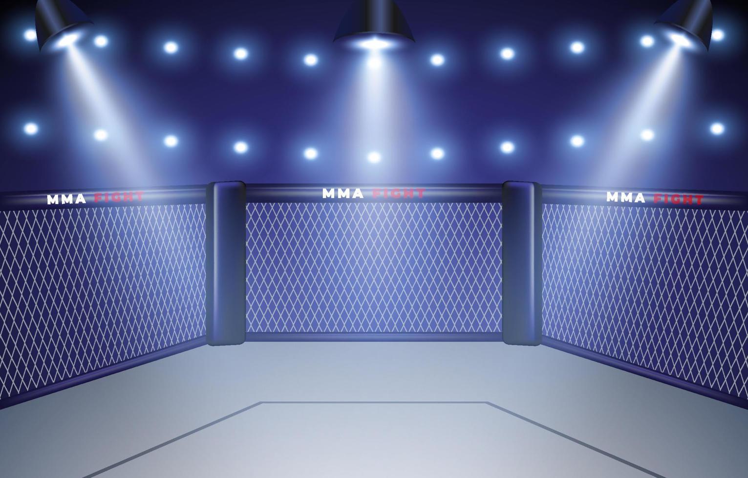 fighting Arena Stage with Spotlight Style vector