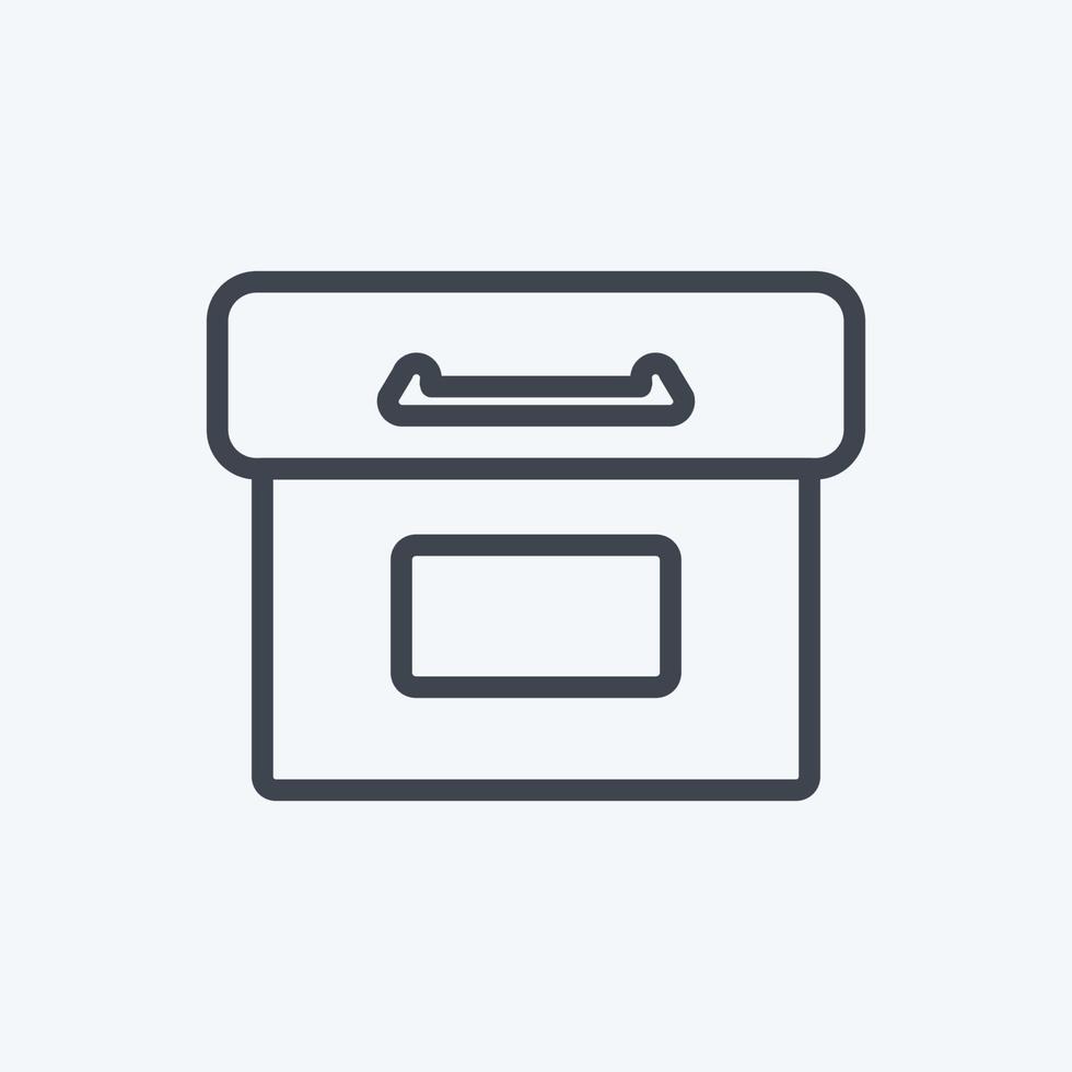 Icon Archive. suitable for Web Interface symbol. line style. simple design editable. design template vector. simple symbol illustration vector