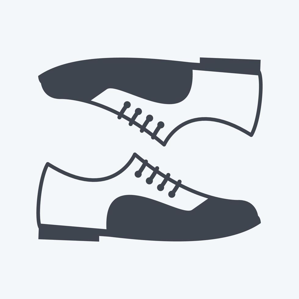 Icon Pair of Shoes. suitable for men accessories symbol. glyph style. simple design editable. design template vector. simple symbol illustration vector