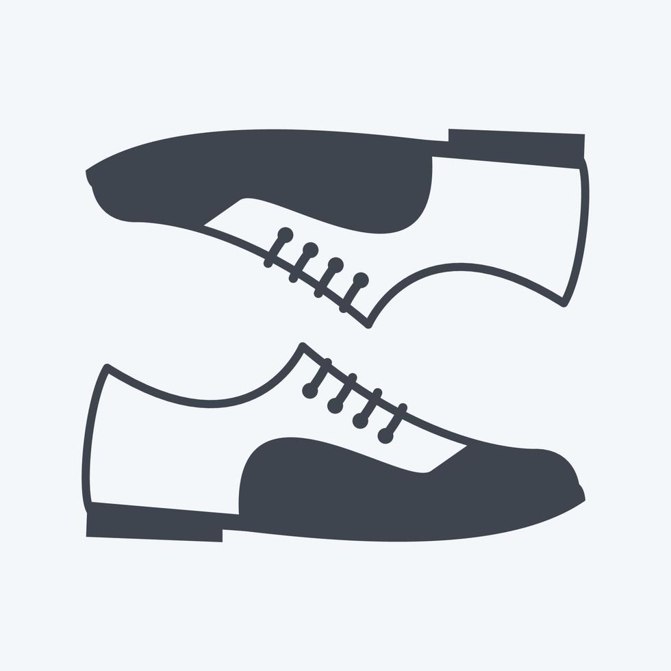 icono de un par de zapatos. adecuado para el símbolo de accesorios masculinos. estilo de glifo. diseño simple editable. vector de plantilla de diseño. ilustración de símbolo simple