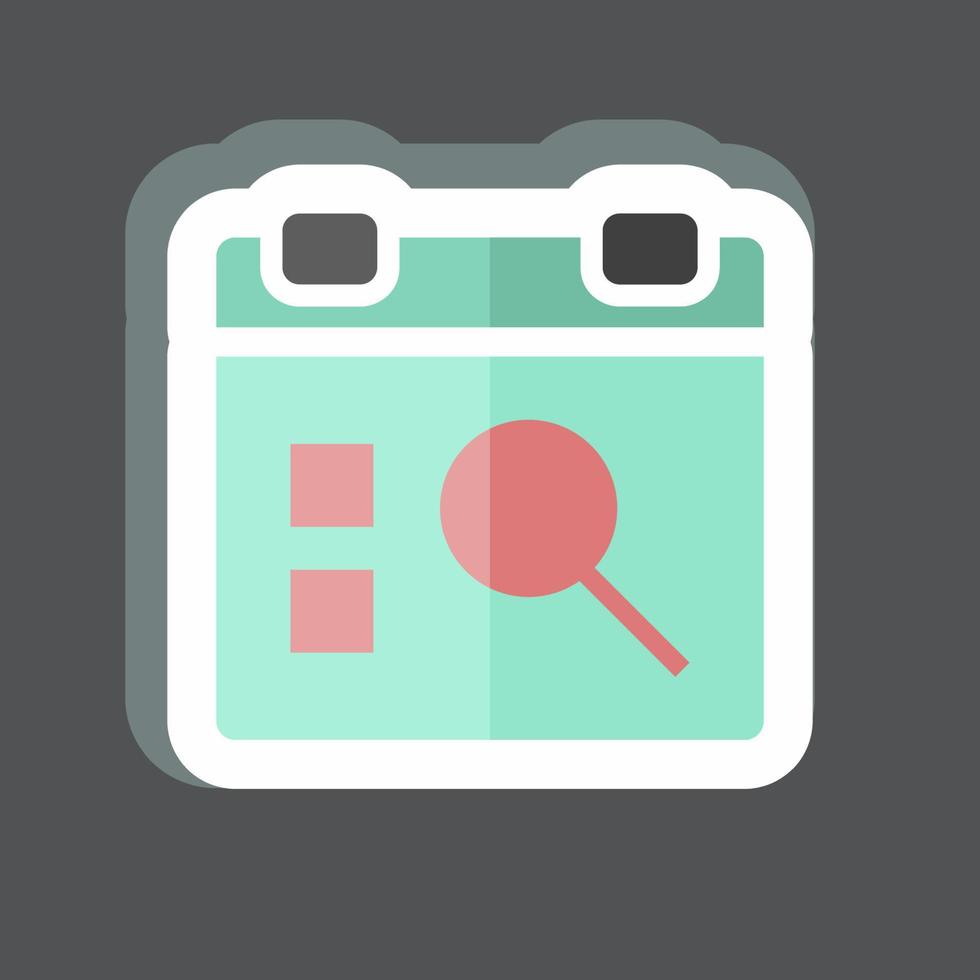 Sticker Find Event. suitable for User Interface symbol. simple design editable. design template vector. simple symbol illustration vector