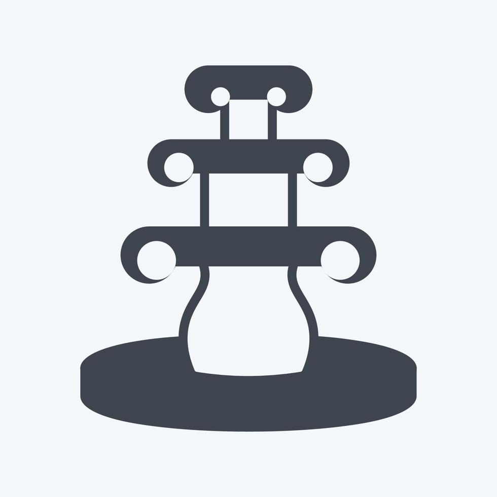 Icon Fountain. suitable for Home symbol. glyph style. simple design editable. design template vector. simple symbol illustration vector