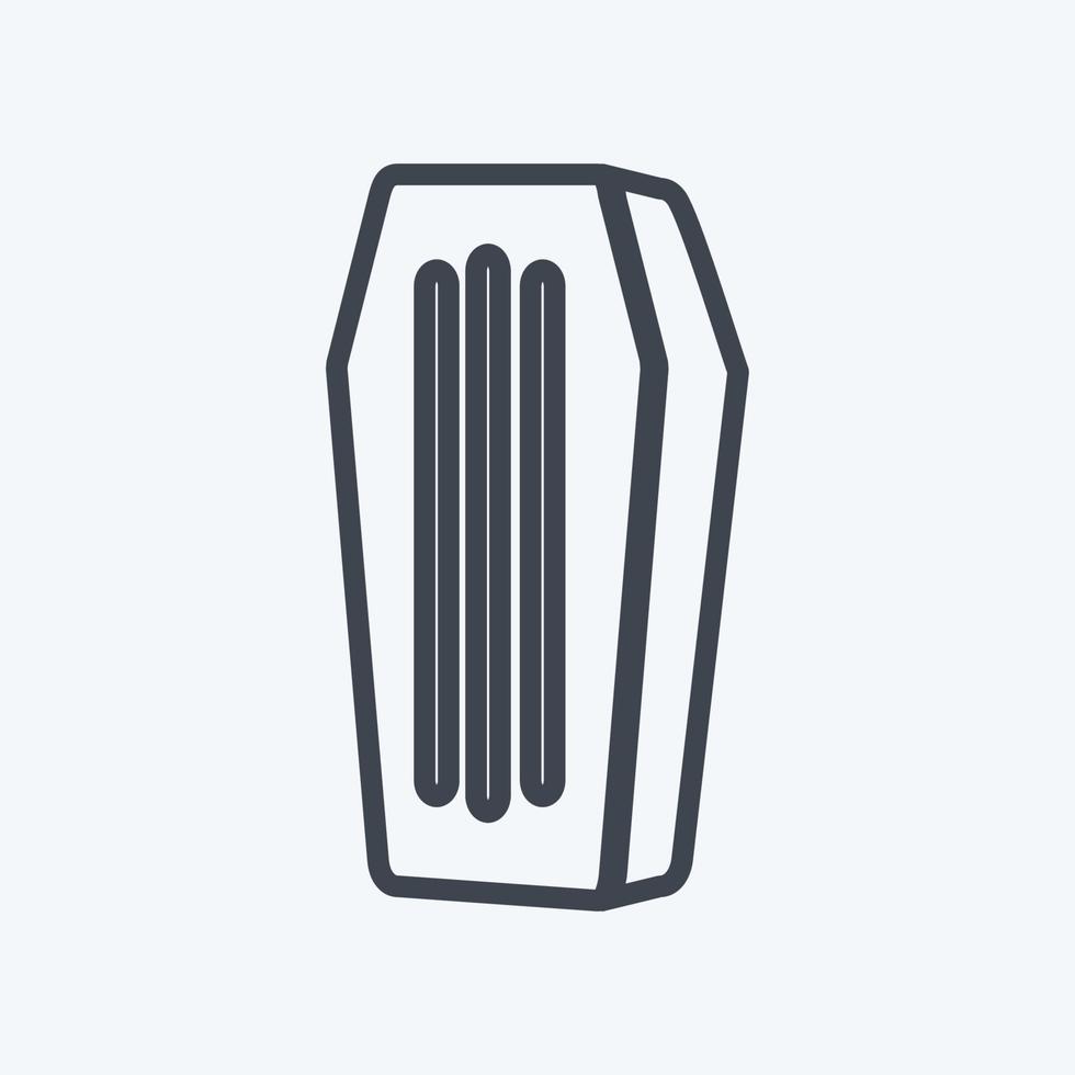 Icon Coffin. suitable for Wild West symbol. line style. simple design editable. design template vector. simple symbol illustration vector