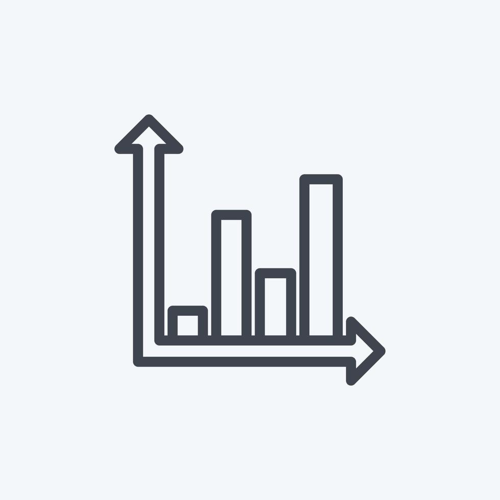 Icon Statistical Analysis. suitable for data analytics symbol. line style. simple design editable. design template vector. simple symbol illustration vector