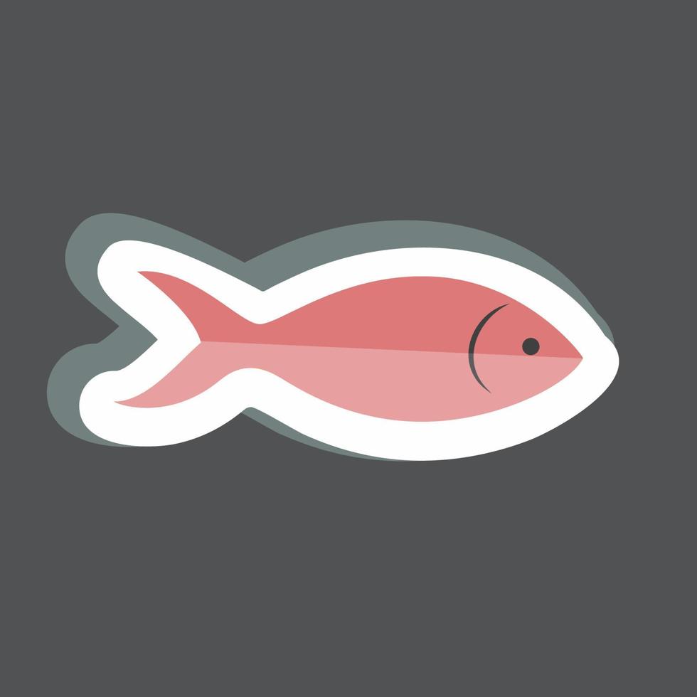 Sticker Fish. suitable for animal symbol. simple design editable. design template vector. simple symbol illustration vector