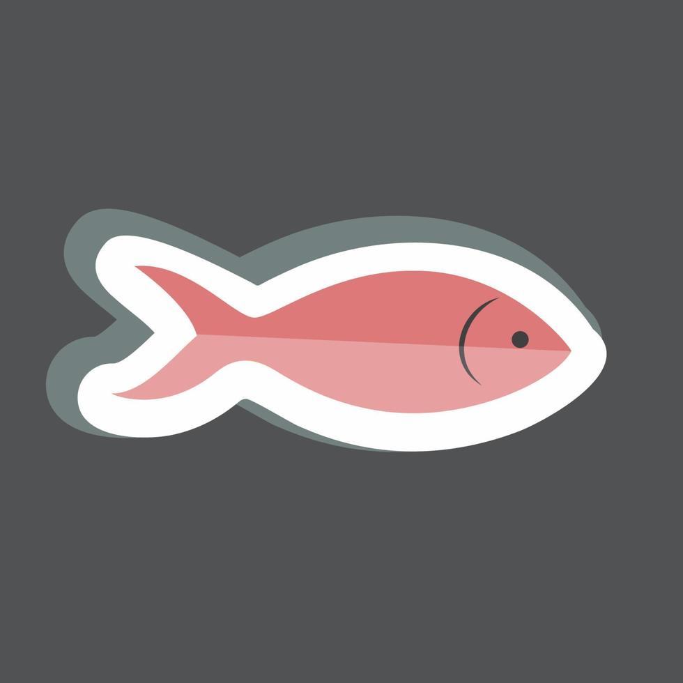 Sticker Fish. suitable for animal symbol. simple design editable