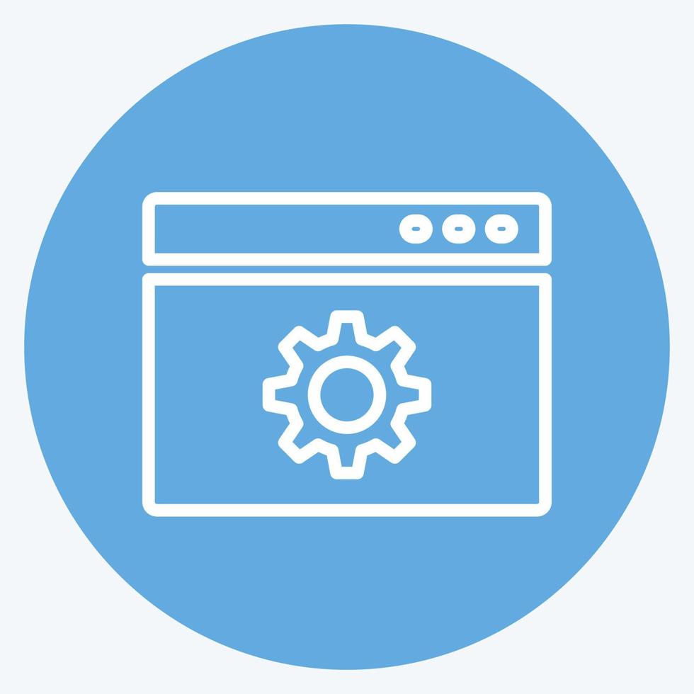 Icon Web Optimization. suitable for IT Services symbol. blue eyes style. simple design editable. design template vector. simple symbol illustration vector