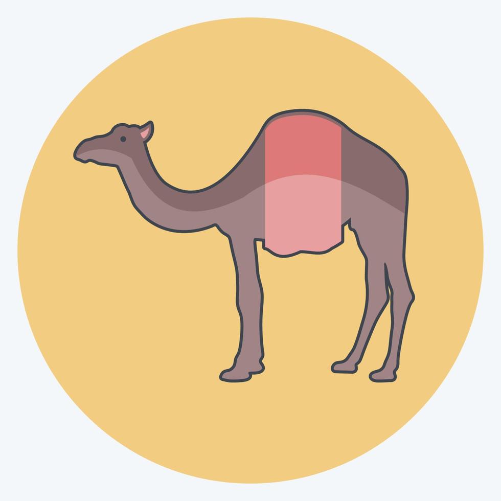 Icon Camel. suitable for animal symbol. flat style. simple design editable. design template vector. simple symbol illustration vector