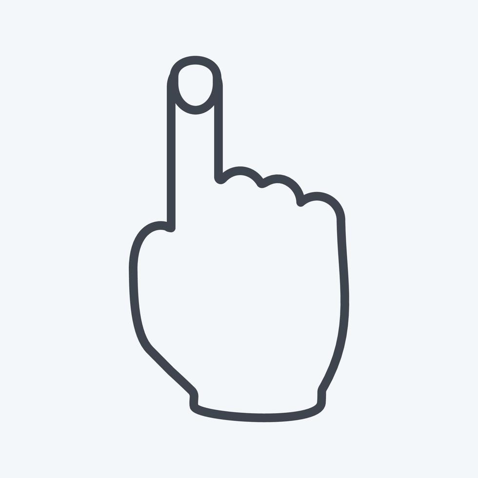 Icon Hand Cursor. suitable for Hand Actions symbol. glyph style. simple design editable. design template vector. simple symbol illustration vector
