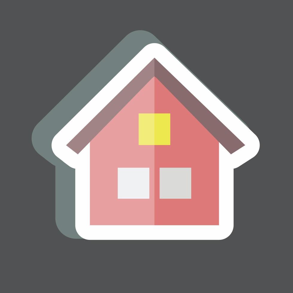 Sticker Garden House. suitable for Garden symbol. simple design editable. design template vector. simple symbol illustration vector