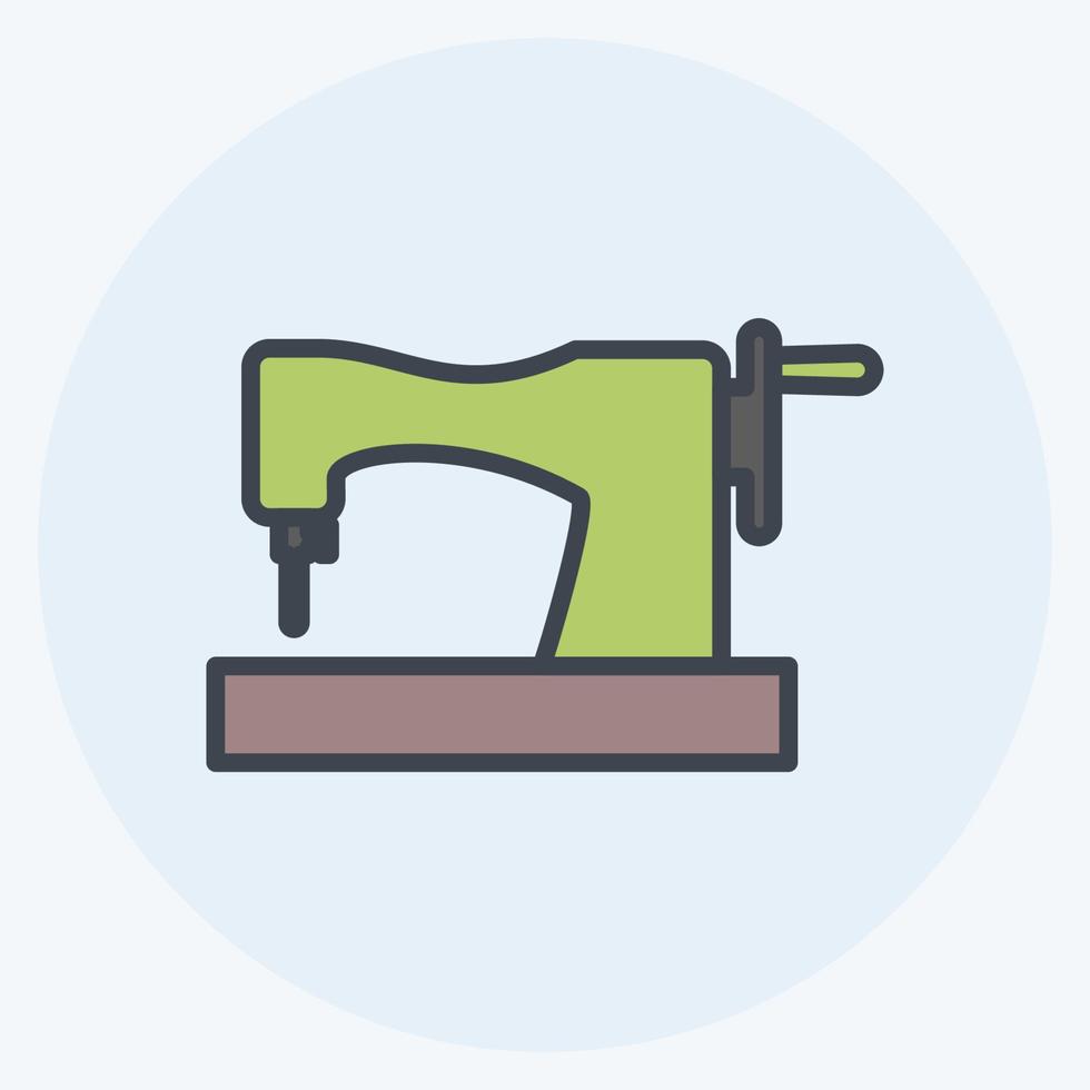 Icon Old Style Machine. suitable for Tailor symbol. color mate style. simple design editable. design template vector. simple symbol illustration vector