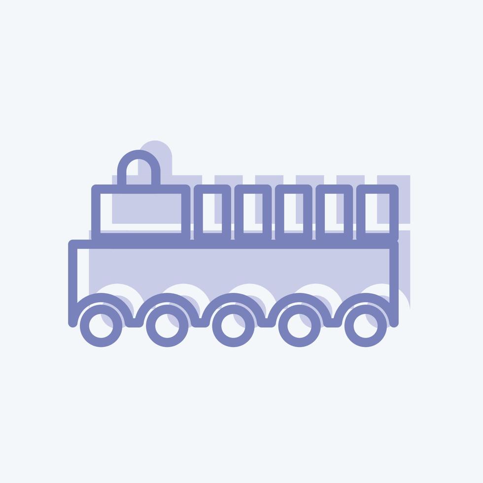 Icon Toy Train. suitable for Toy symbol. two tone style. simple design editable. design template vector. simple symbol illustration vector