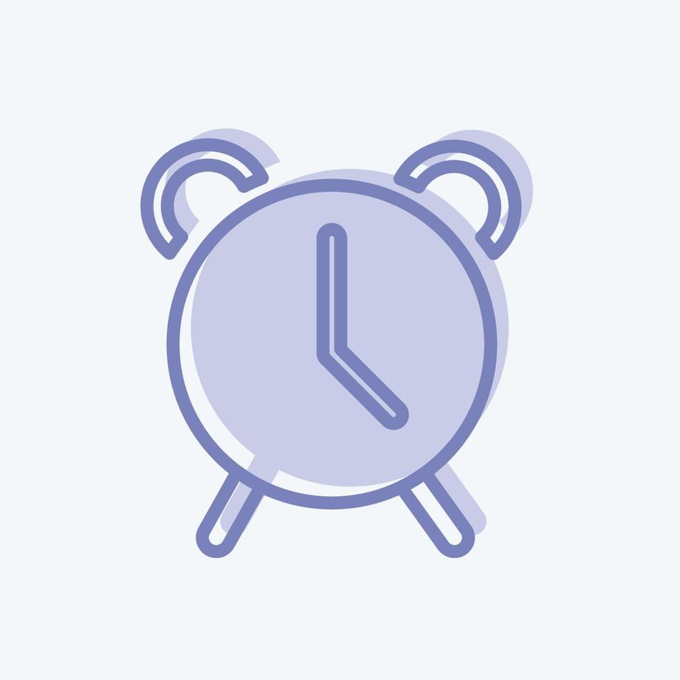 icono de alarma. adecuado para el símbolo de aplicaciones móviles. estilo de dos tonos. diseño simple editable. vector de plantilla de diseño. ilustración de símbolo simple