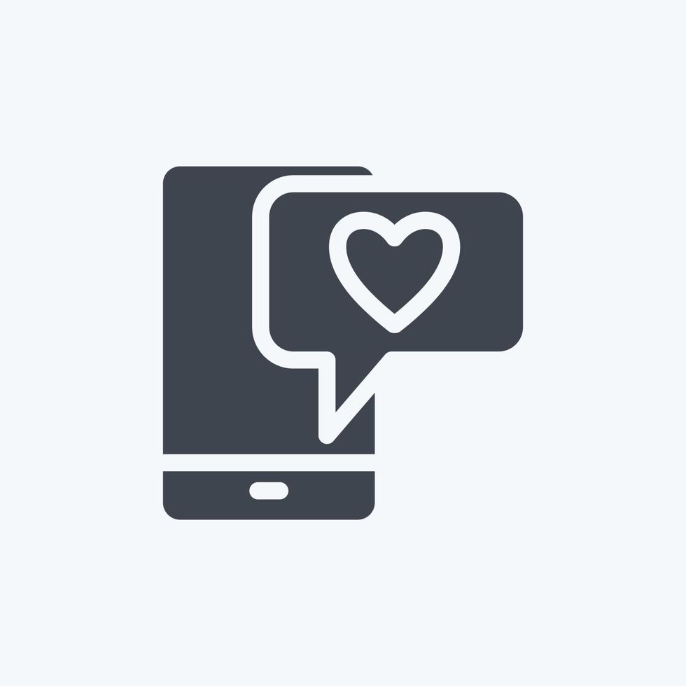 Icon Social Media. suitable for Feedback symbol. Glyph Style. simple design editable. design template vector. simple symbol illustration vector