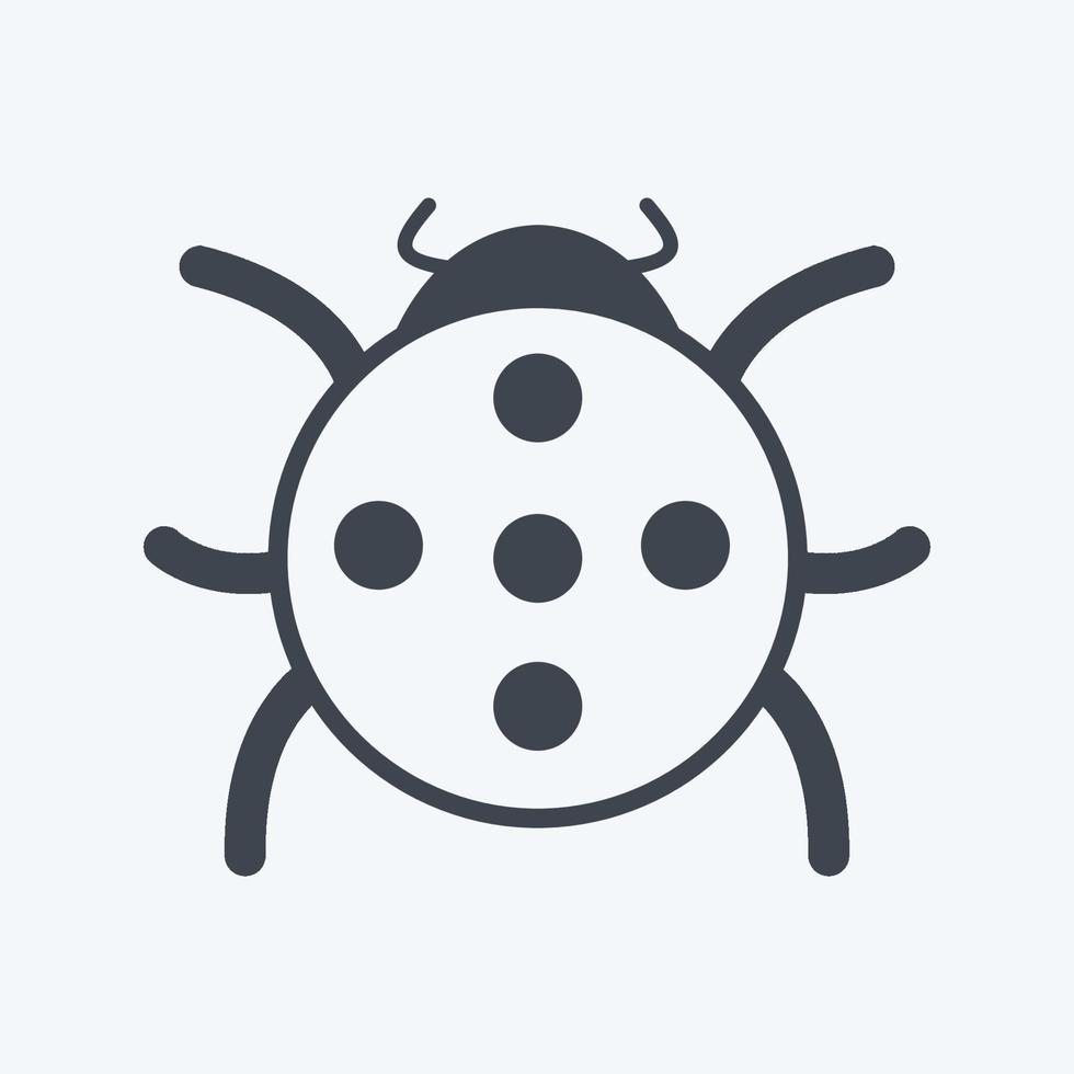Icon Bug. suitable for Spring symbol. glyph style. simple design editable. design template vector. simple symbol illustration vector