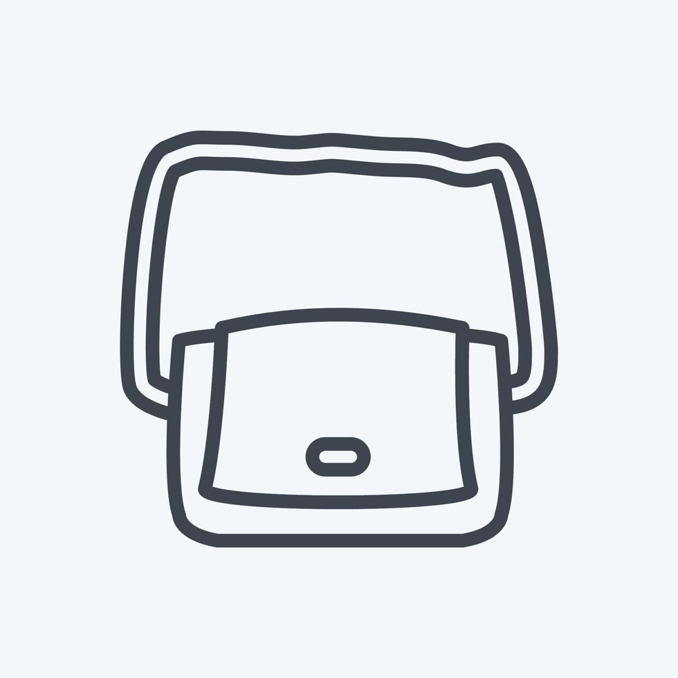 Icon Shoulder Bag. suitable for men accessories symbol. line style. simple design editable. design template vector. simple symbol illustration vector