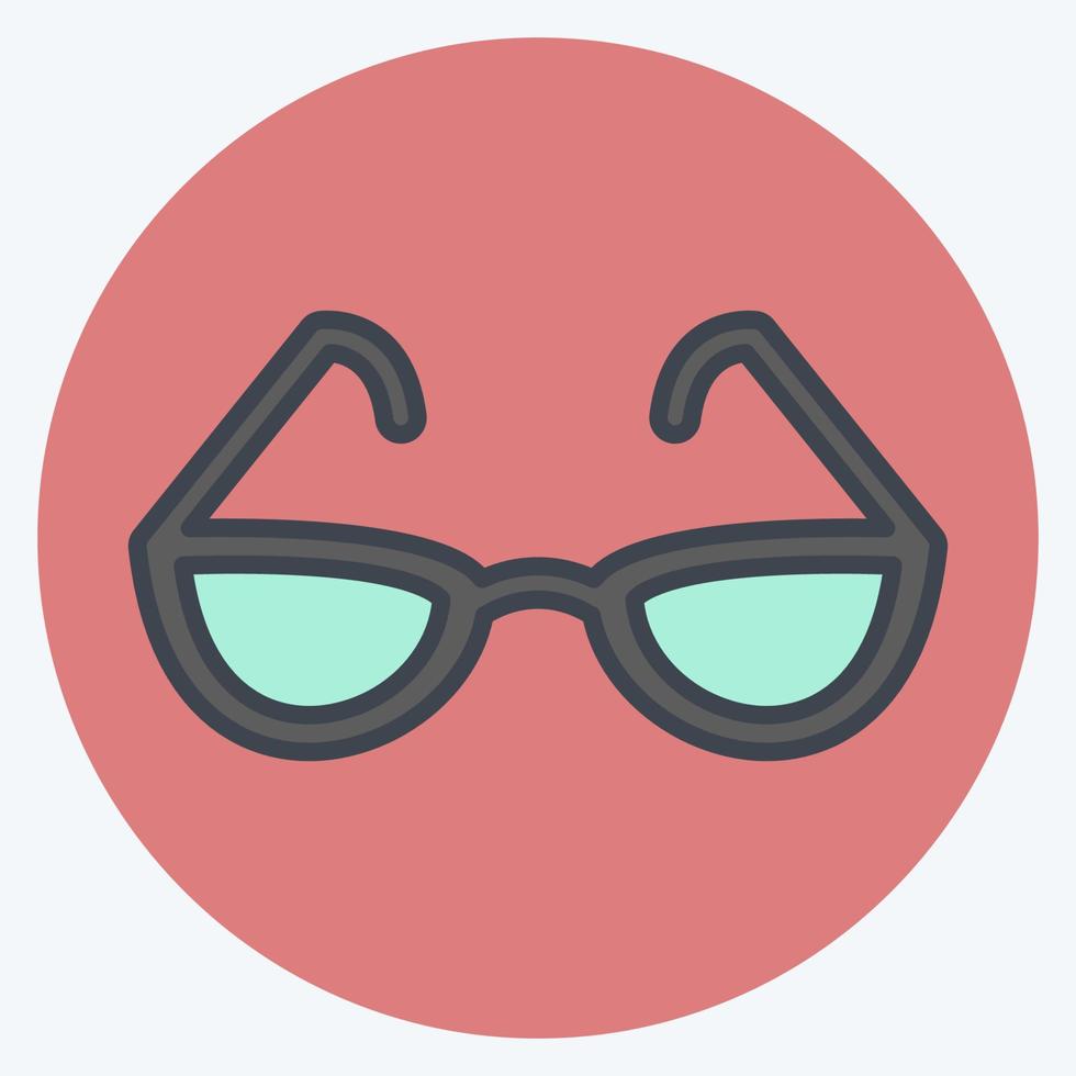 Icon Reading Glasses. suitable for men accessories symbol. color mate style. simple design editable. design template vector. simple symbol illustration vector