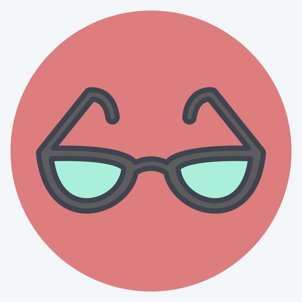 gafas de lectura icono. adecuado para el símbolo de accesorios masculinos. estilo compañero de color. diseño simple editable. vector de plantilla de diseño. ilustración de símbolo simple