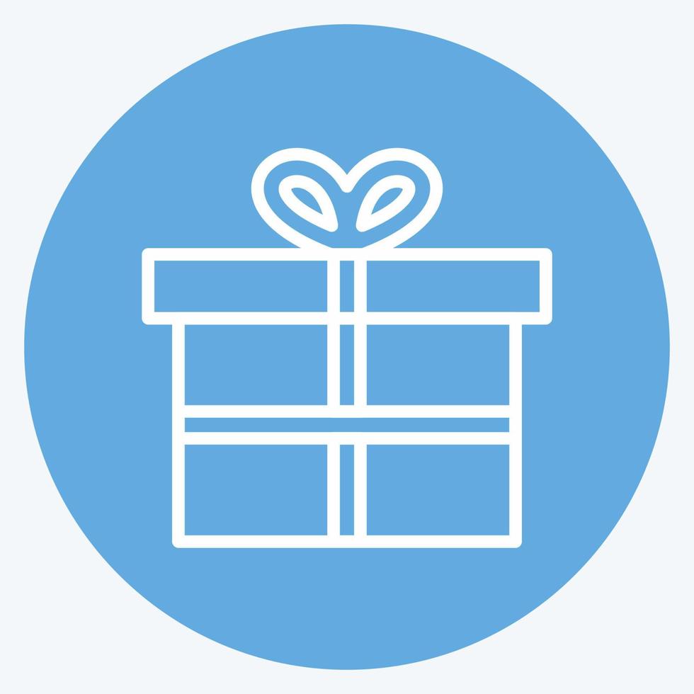 Icon Special Gift. suitable for digital web symbol. blue eyes style. simple design editable. design template vector. simple symbol illustration vector