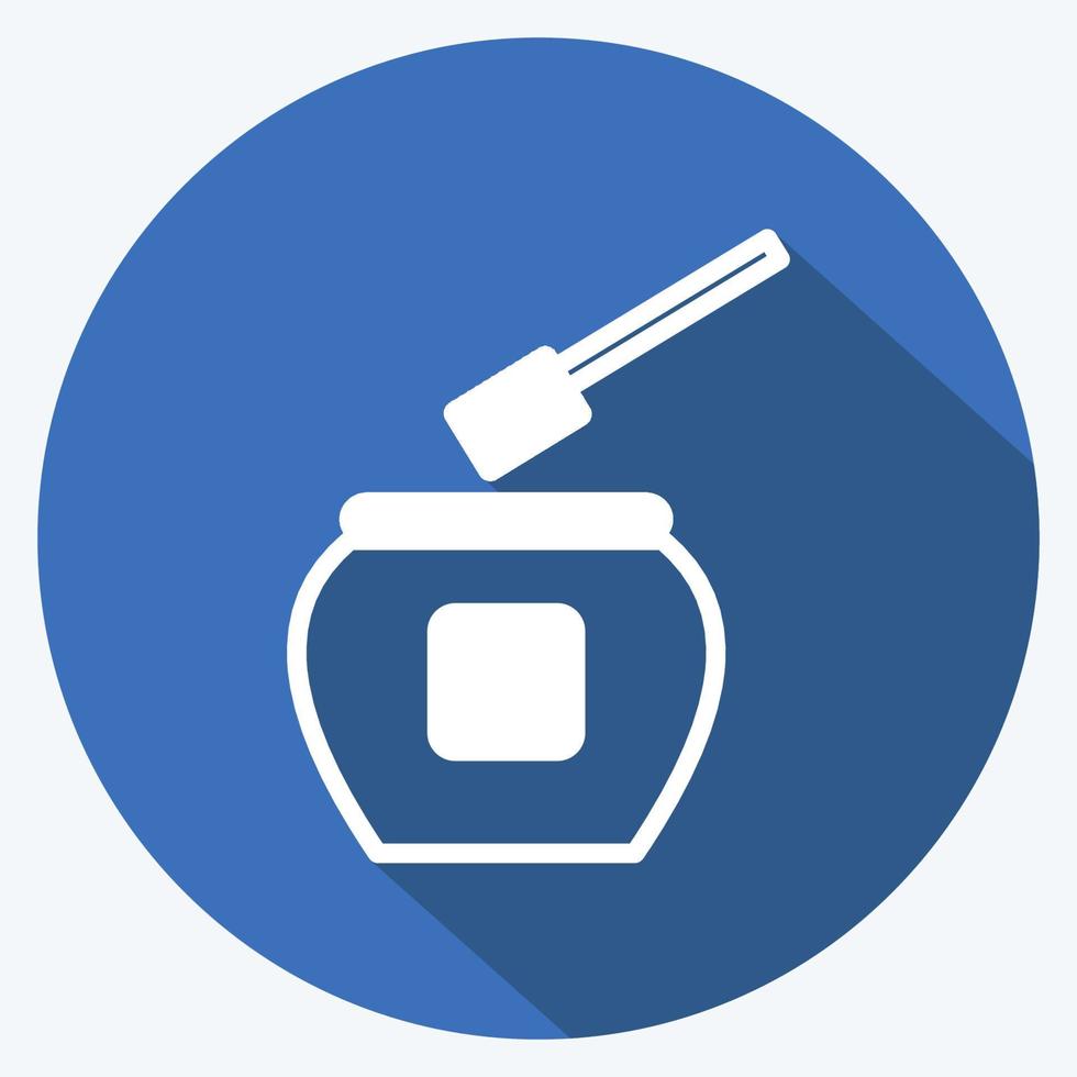 Icon Applicator. suitable for Spa symbol. long shadow style. simple design editable. design template vector. simple symbol illustration vector