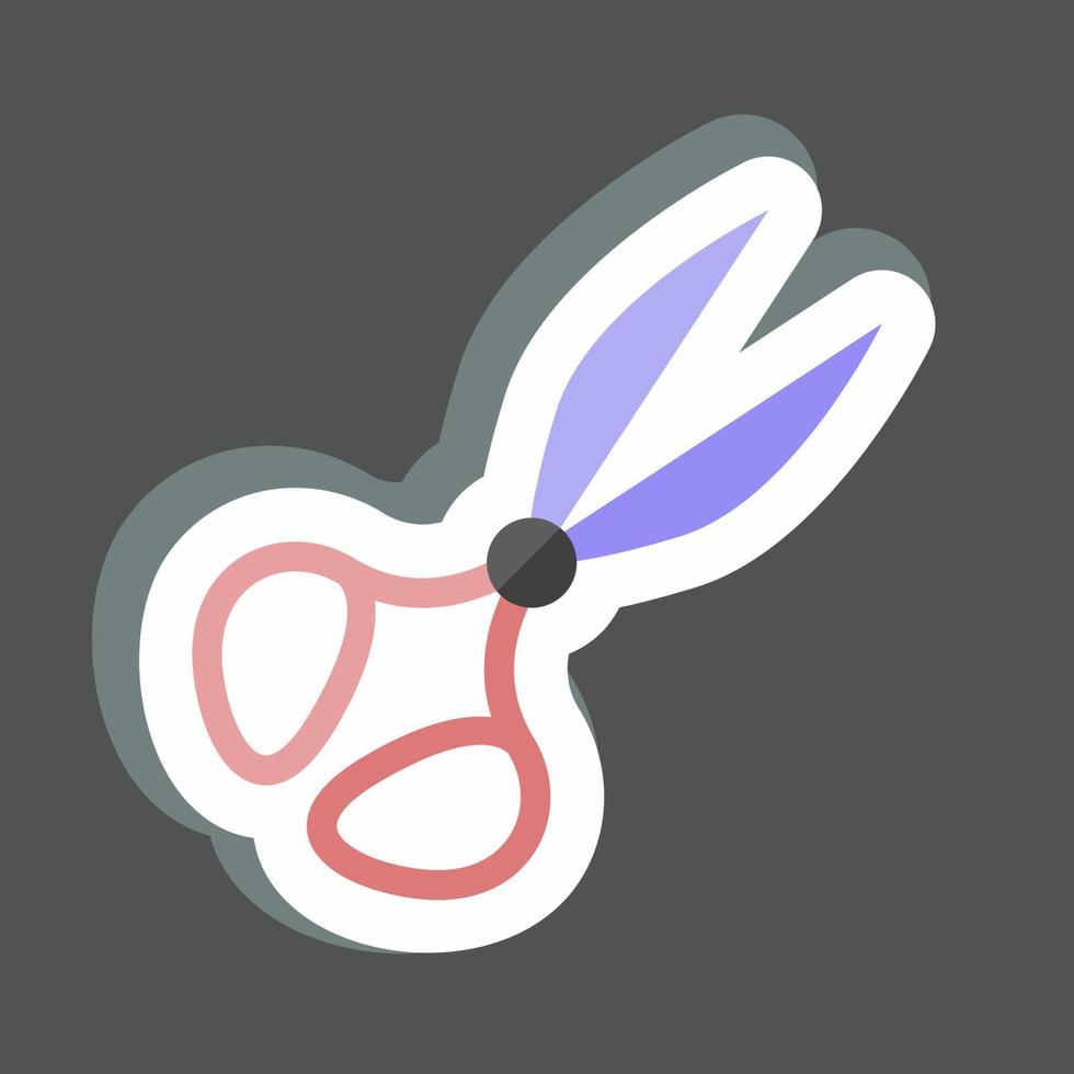 Sticker Pair of Scissors 2. suitable for Tailor symbol. simple design editable. design template vector. simple symbol illustration vector