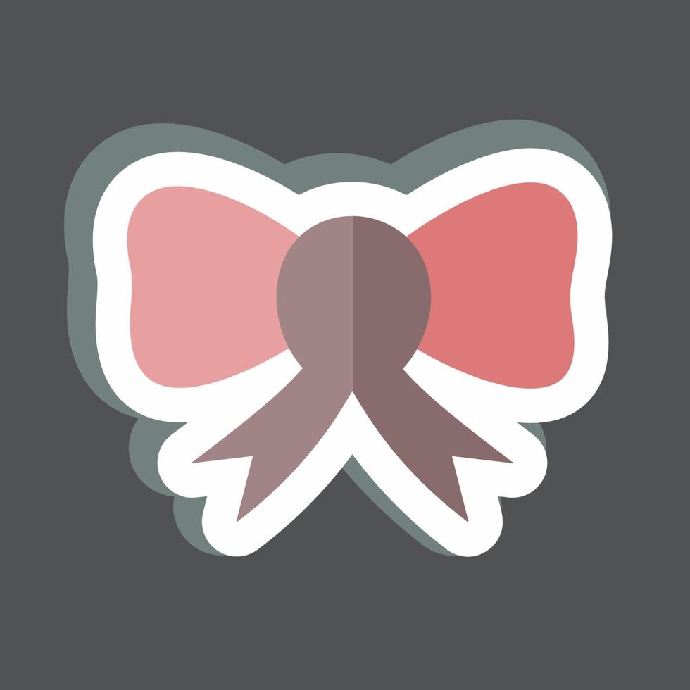 Sticker Bow. suitable for Wedding symbol. simple design editable. design template vector. simple symbol illustration vector