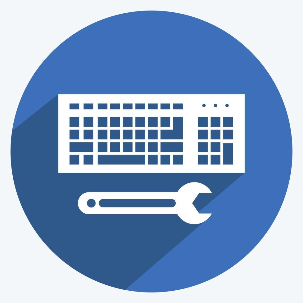 Icon Code Engineering. suitable for data analytics symbol. long shadow style. simple design editable. design template vector. simple symbol illustration vector