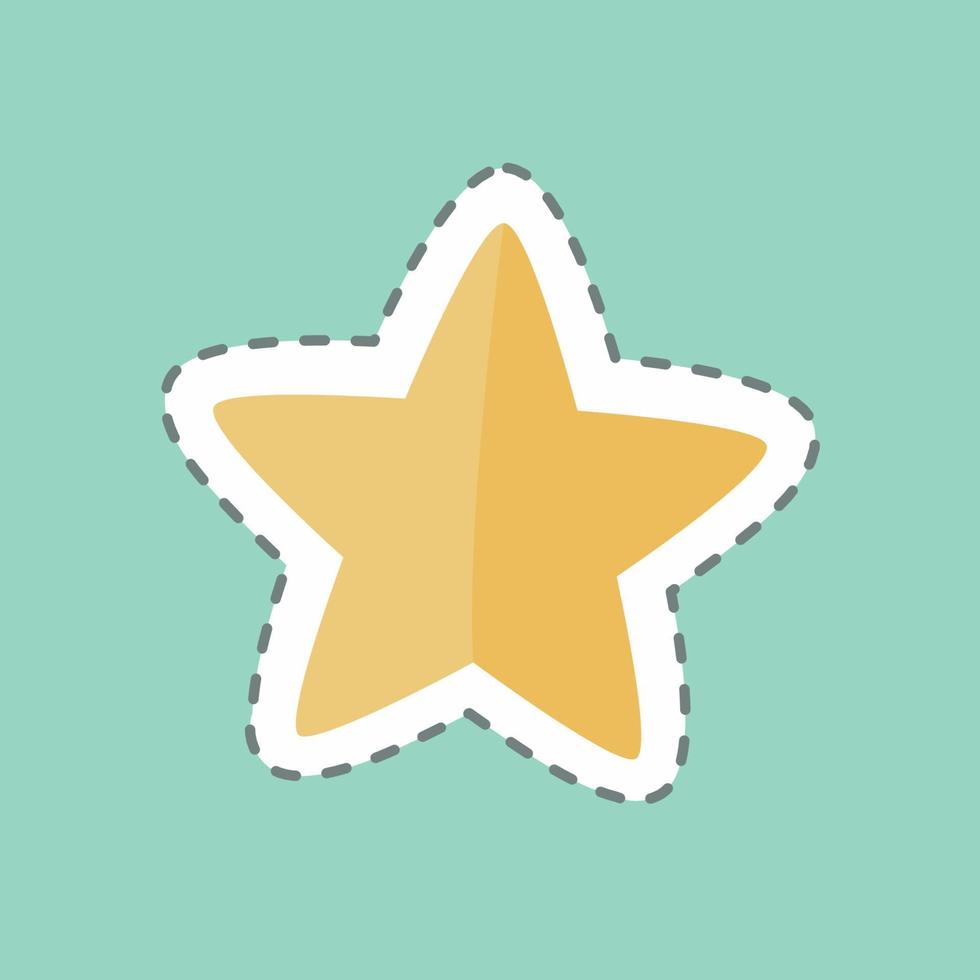 Sticker line cut Starfish. suitable for Animal symbol. simple design editable. design template vector. simple symbol illustration vector