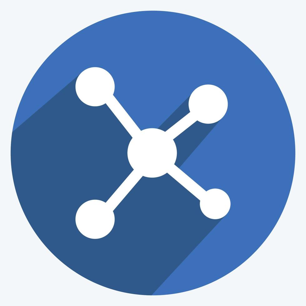 Icon Networks. suitable for IT Services symbol. long shadow style. simple design editable. design template vector. simple symbol illustration vector